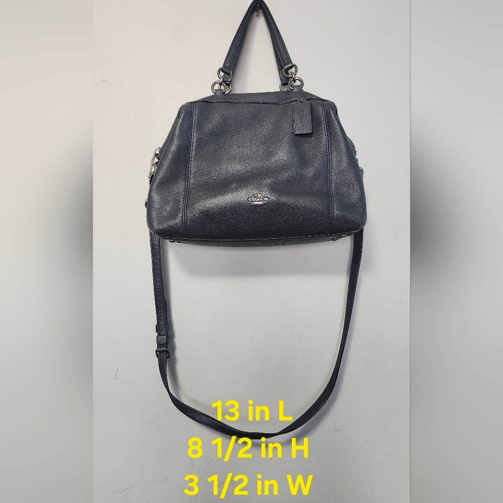 Coach LENOX Pebble Leather MIDNIGHT BLUE Crossbody